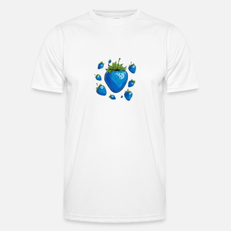 blaue erdbeeren,erdbeere,blaue erdbeere,illu Männer Funktions-T-Shirt