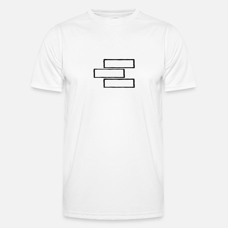 3 rectangular frame - Men's Functional T-Shirt - white