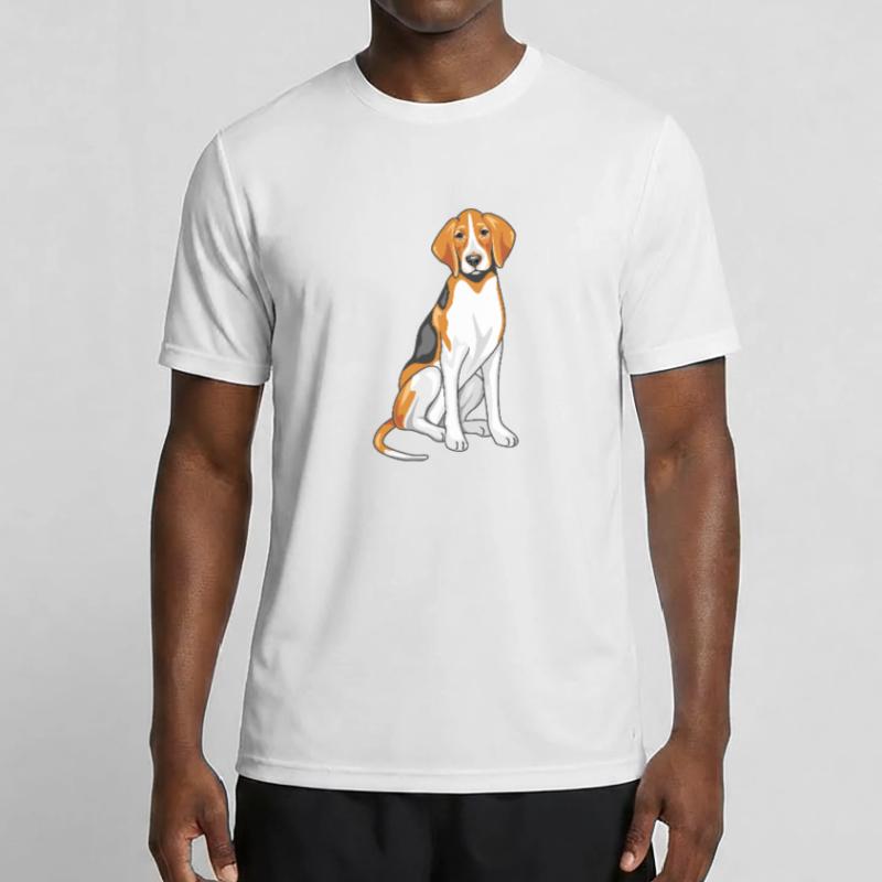 Sitzender Foxhound Männer Funktions-T-Shirt
