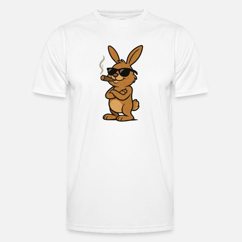 hase zigarre comic Männer Funktions-T-Shirt