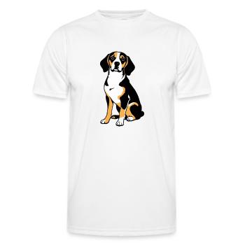Beagle - Pet Dog Design - Männer Funktions-T-Shirt - Weiß - Vorne - AI Model Male 178 dark (178cm)