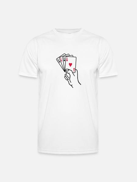 Poker - Men's Functional T-Shirt - white