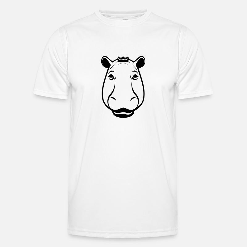 Nilpferd Männer Funktions-T-Shirt