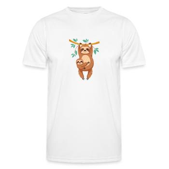 Hang in there buddy - Männer Funktions-T-Shirt - Weiß - Vorne - AI Model Male 178 dark (178cm)