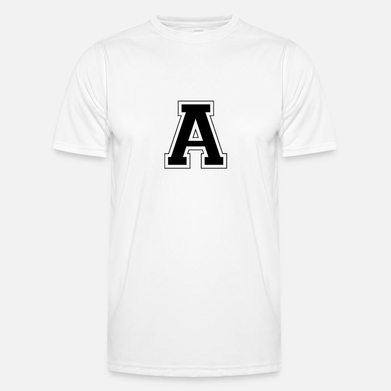Buchstabe A - Männer Funktions-T-Shirt - Weiß