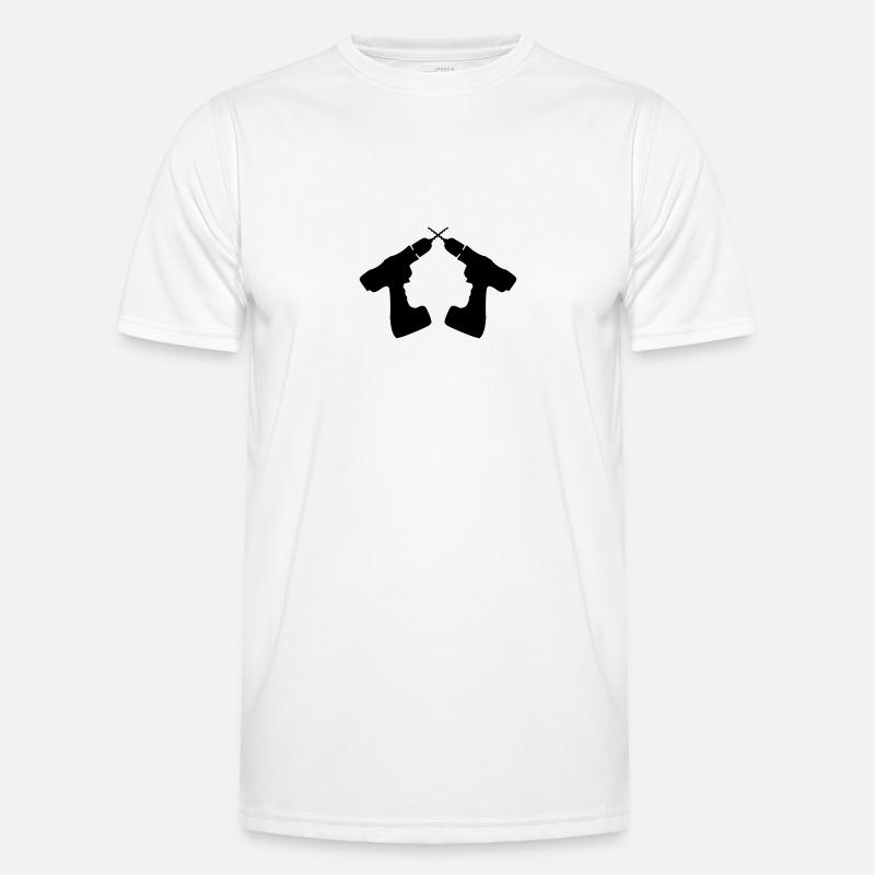 Cordless Drill Logo Men's Functional T-Shirt