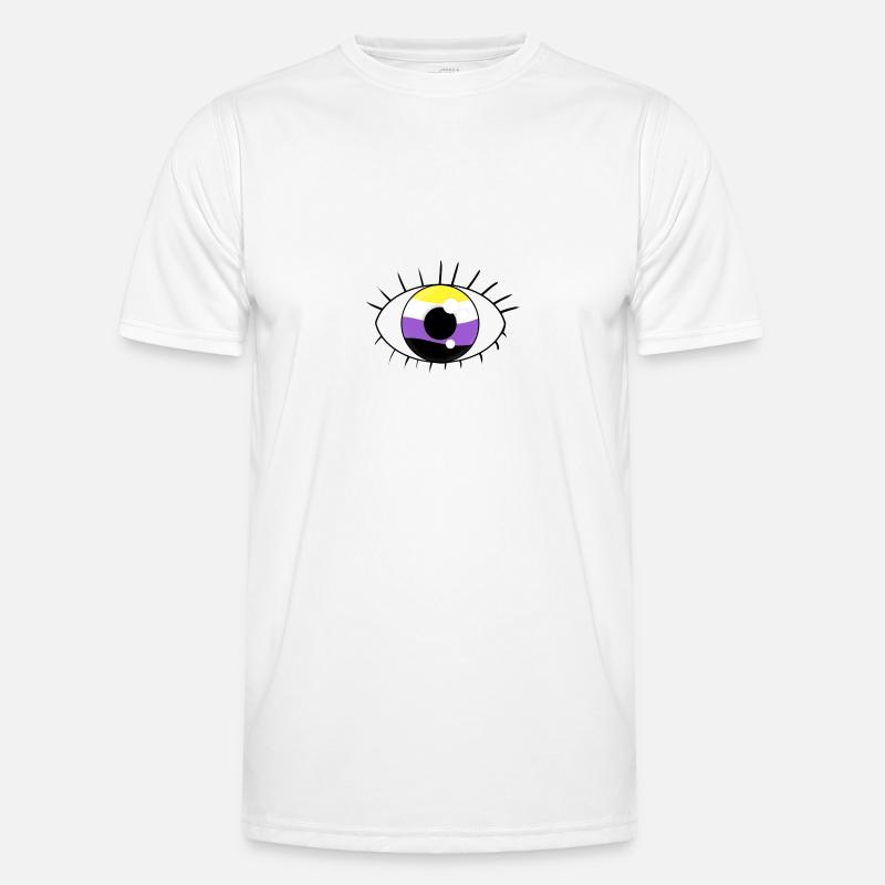 Eye non binary - Men's Functional T-Shirt - white
