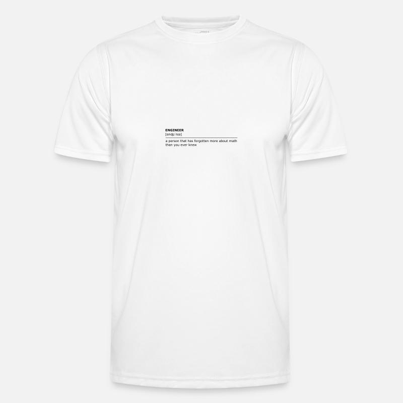 Engineer forgets math dark - Men's Functional T-Shirt - white