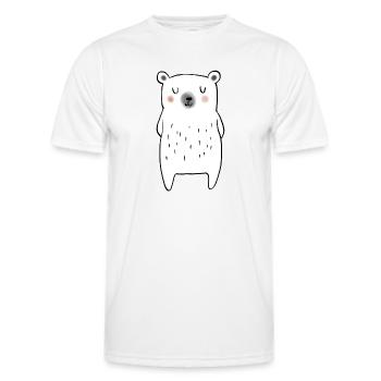Kleiner Eisbär - Männer Funktions-T-Shirt - Weiß - Vorne - AI Model Male 178 dark (178cm)