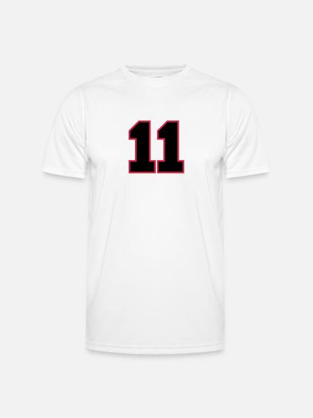 number11 - Männer Funktions-T-Shirt - Weiß