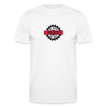 le meilleur 2c flic - T-shirt sport Homme - blanc - Devant - AI Model Male 178 dark (178cm)