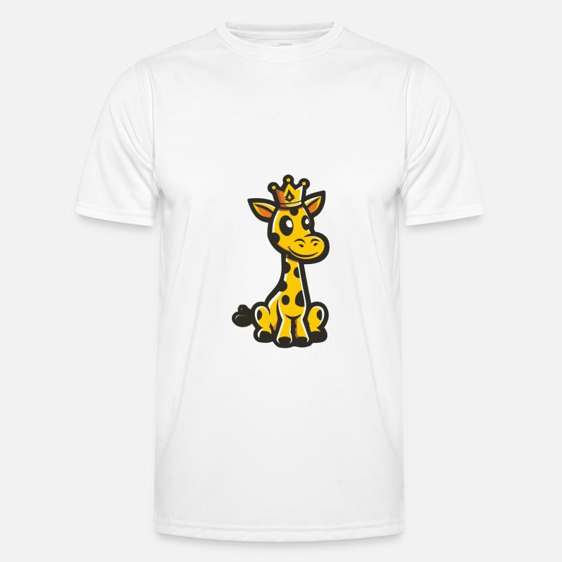 Giraffe Comic Crown - Men's Functional T-Shirt - white