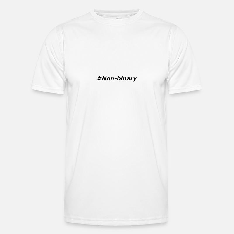 #Non-binary - Männer Funktions-T-Shirt - Weiß
