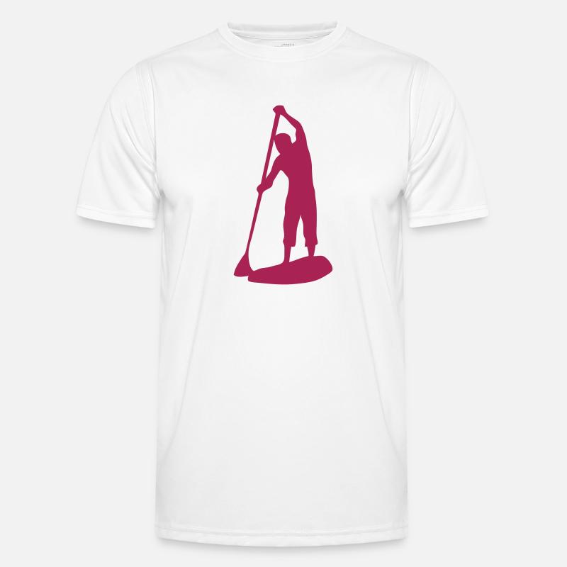 Paddle Board Silhouette Männer Funktions-T-Shirt