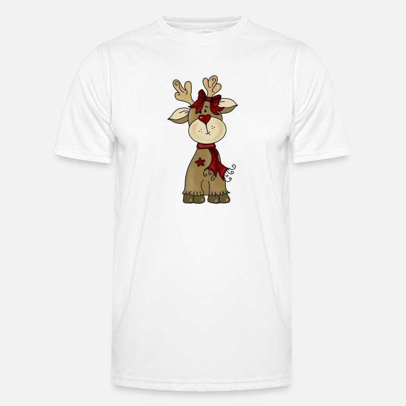 Rensdyr - Funktionsshirt til herrer - hvid