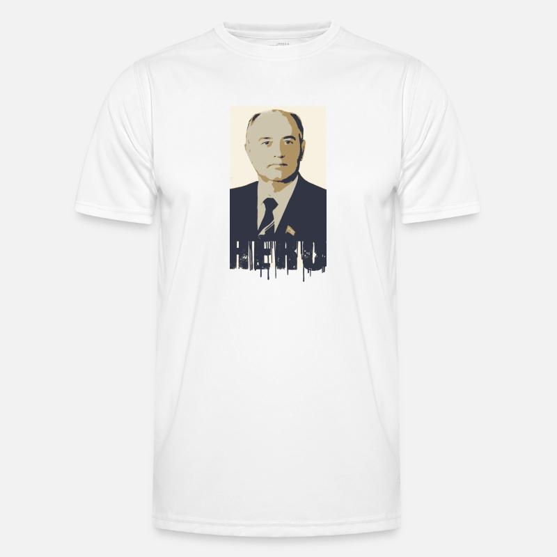 hero,graffiti,Michail Gorbatschow,Gorbatschow - Männer Funktions-T-Shirt - Weiß