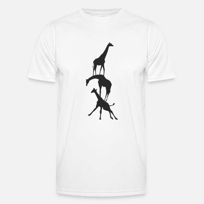 Giraffe - Männer Funktions-T-Shirt - Weiß