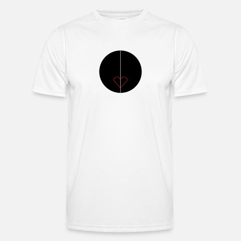 Black_heart, oder doch ein rotes ? - Männer Funktions-T-Shirt - Weiß