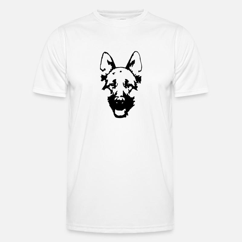 Schäferhund - Männer Funktions-T-Shirt - Weiß