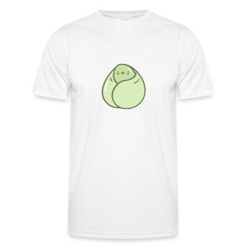 Haricot doux et câlin - T-shirt sport Homme - blanc - Devant - AI Model Male 178 dark (178cm)