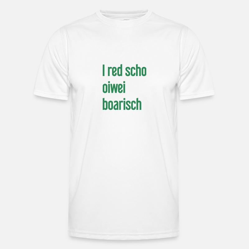 I red scho oiwei boarisch - Men's Functional T-Shirt - white