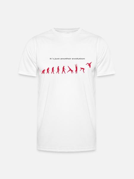 Evolution - Männer Funktions-T-Shirt - Weiß