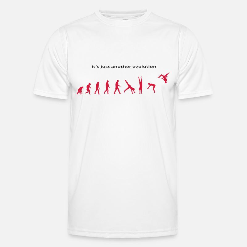 Evolution - Männer Funktions-T-Shirt - Weiß