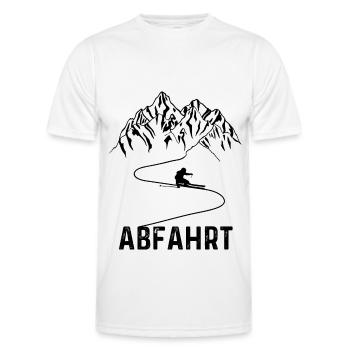 Abfahrt. - - Männer Funktions-T-Shirt - Weiß - Vorne - AI Model Male 178 dark (178cm)