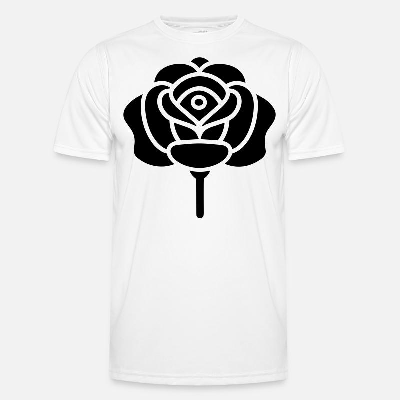 Rosa Blume Männer Funktions-T-Shirt