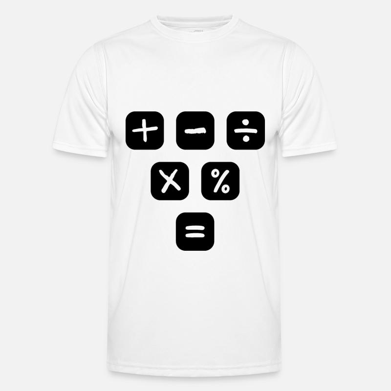 Math Symbols mathematical Signs Maths - Men's Functional T-Shirt - white