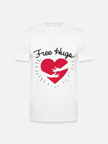 Free Hugs - Men's Functional T-Shirt - white