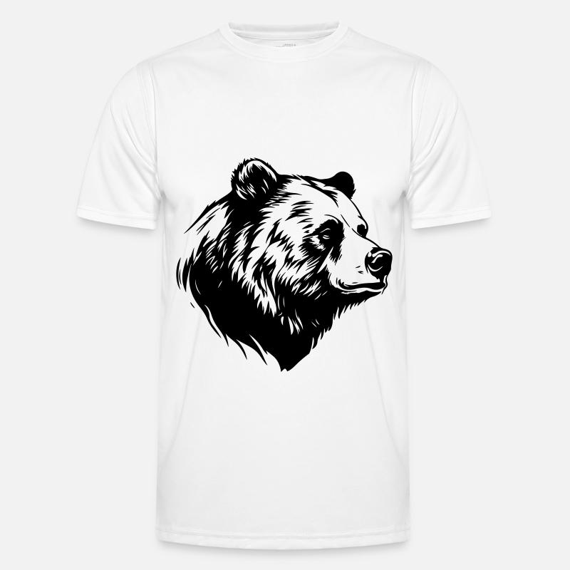 Bear Grizzly Animal - Men's Functional T-Shirt - white