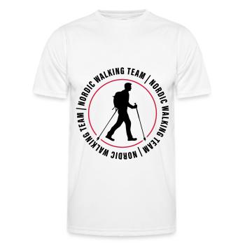 Nordic Walking Team Club Man - Men's Functional T-Shirt - white - Front - AI Model Male 178 dark (178cm)