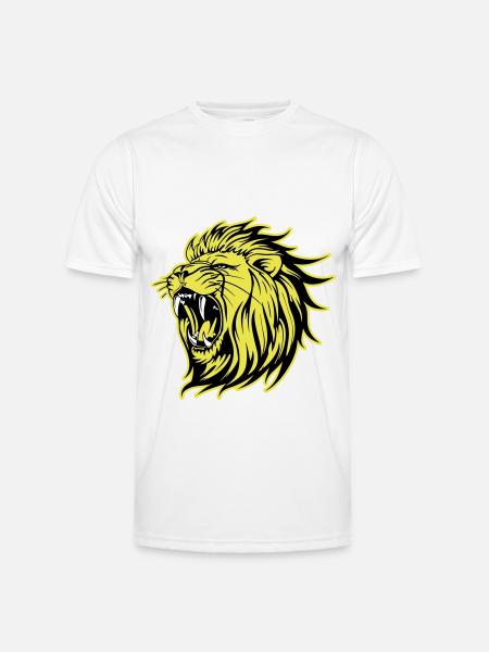 Lion Wild Head Leo - Men's Functional T-Shirt - white