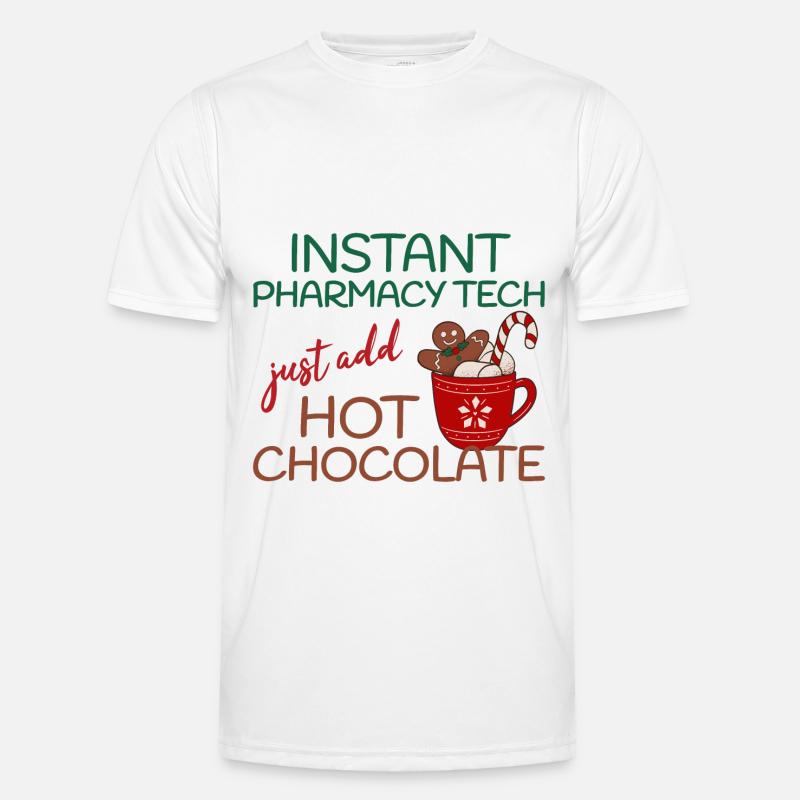 Pharmacie instantanée tech chocolat chaud Noël T-shirt sport Homme