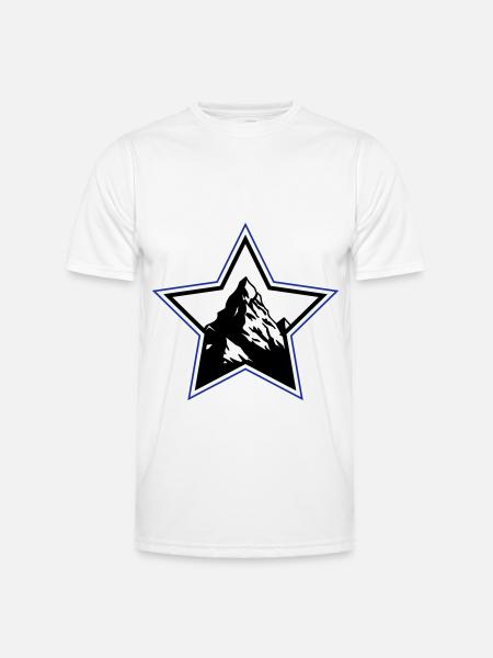 Mountains Symbol Star - Men's Functional T-Shirt - white