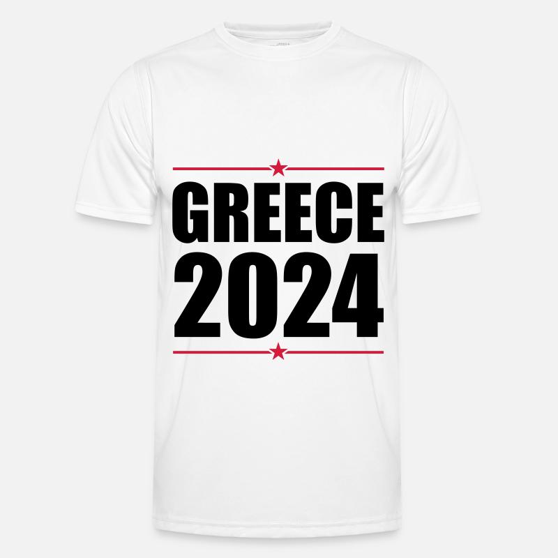Greece 2024 - Männer Funktions-T-Shirt - Weiß