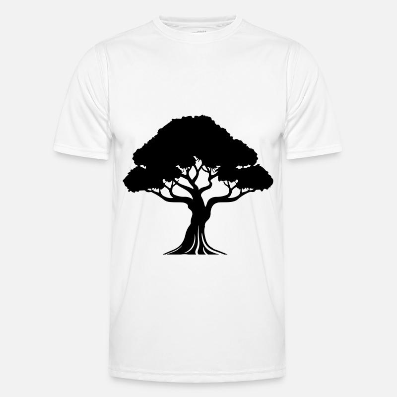 Tree Symbol Silhouette - Men's Functional T-Shirt - white