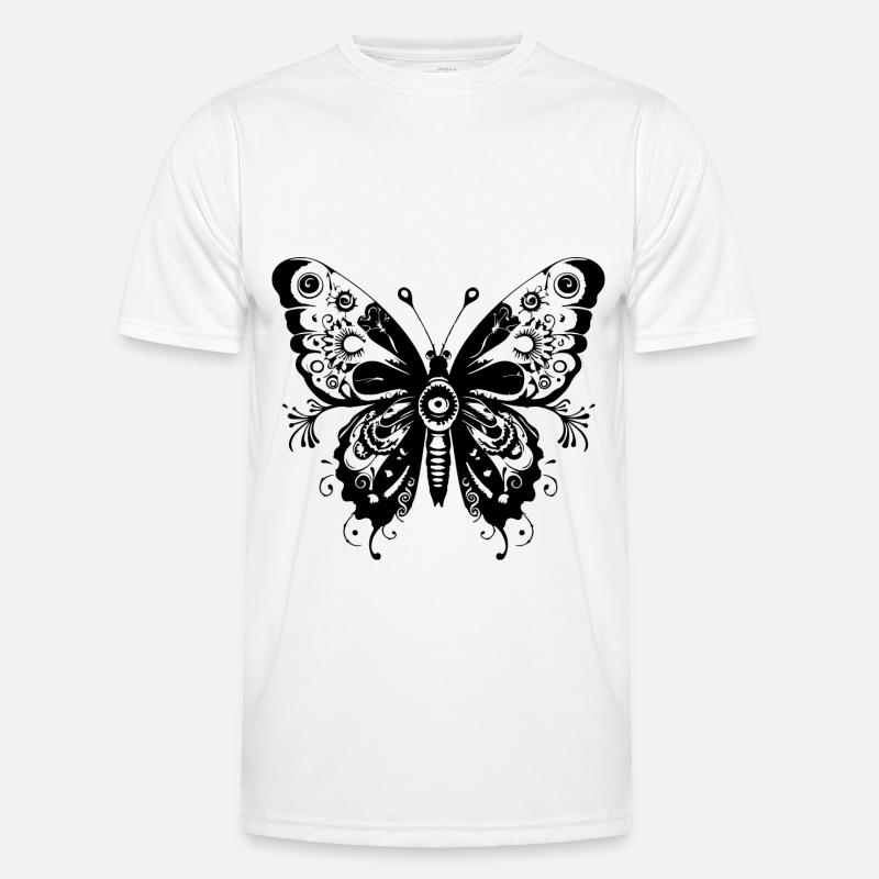 Butterfly Mandala Boho - Men's Functional T-Shirt - white