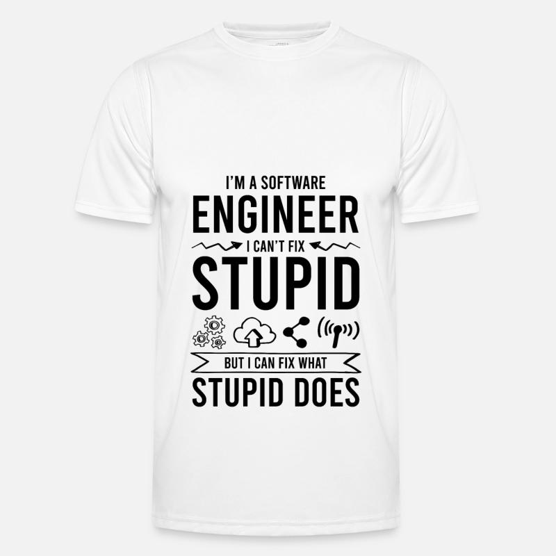software engineering saying - Men's Functional T-Shirt - white