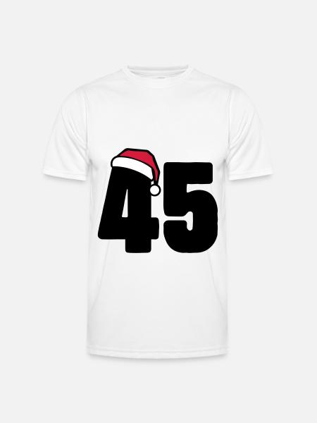 45 Numéro Noël - T-shirt sport Homme - blanc