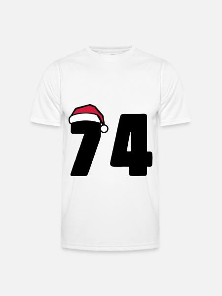 74 Numéro Noël - T-shirt sport Homme - blanc