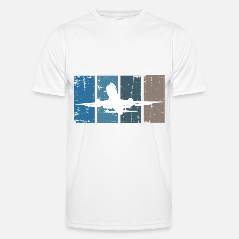 Flugzeug Pilot Luftfahrt Männer Funktions-T-Shirt