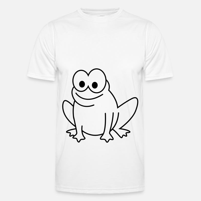Frosch Comic Tier - Männer Funktions-T-Shirt - Weiß