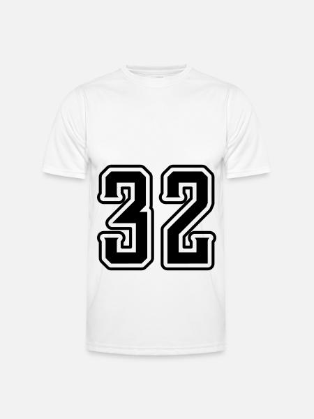 Symbole numérique 32 - T-shirt sport Homme - blanc