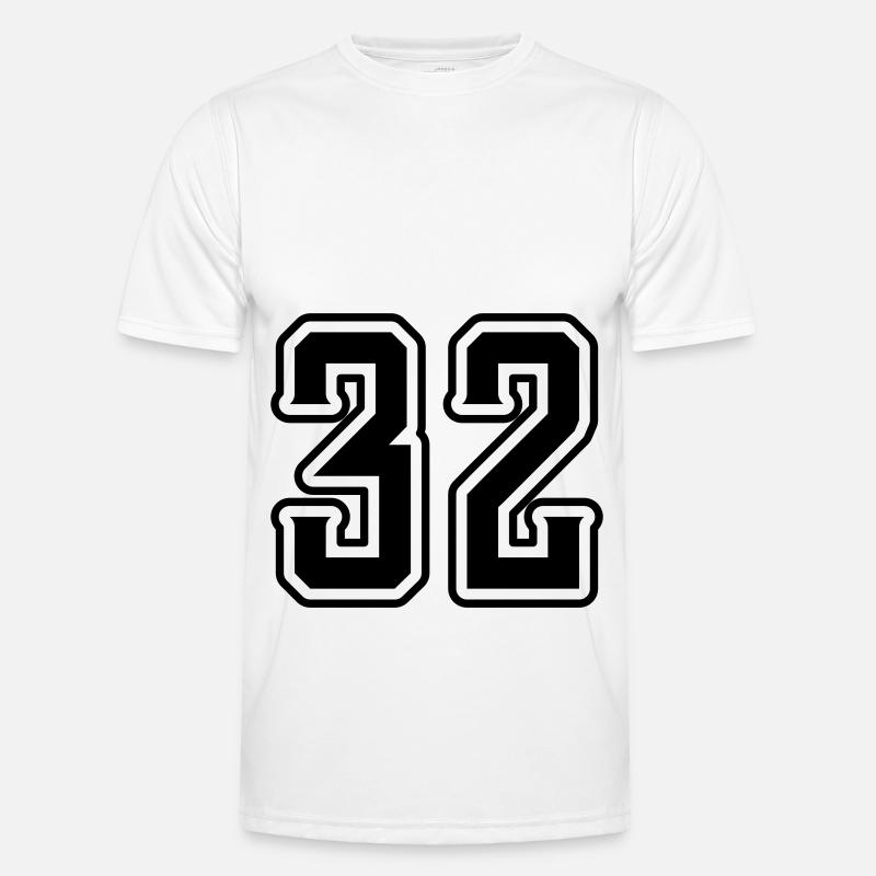 32 number symbol - Men's Functional T-Shirt - white