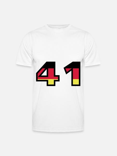 41 Numéro Allemagne Jersey - T-shirt sport Homme - blanc
