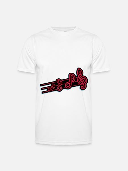Musical Notes Music Symbol - Men's Functional T-Shirt - white