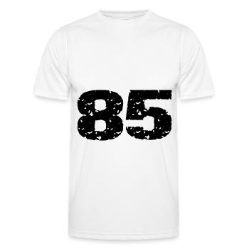 85 Maillot numéro - T-shirt sport Homme - blanc - Devant - AI Model Male 178 dark (178cm)