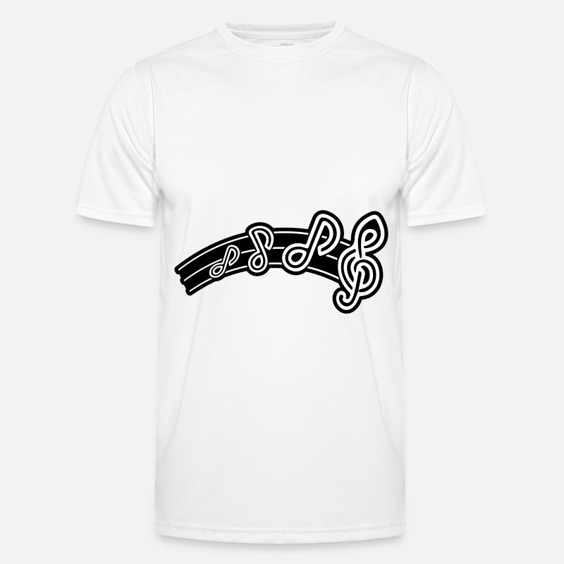 Musical Notes Symbol Clef - Men's Functional T-Shirt - white